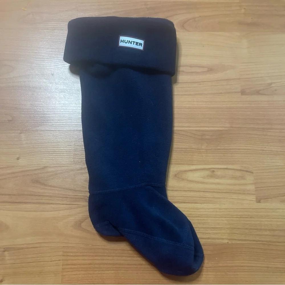 Hunter 1028 Womens Navy Original Tall Fleece Welly Socks Size Medium 5-7